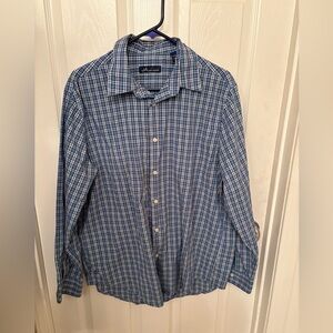 John Ashford Blue Plaid Men's Shirt